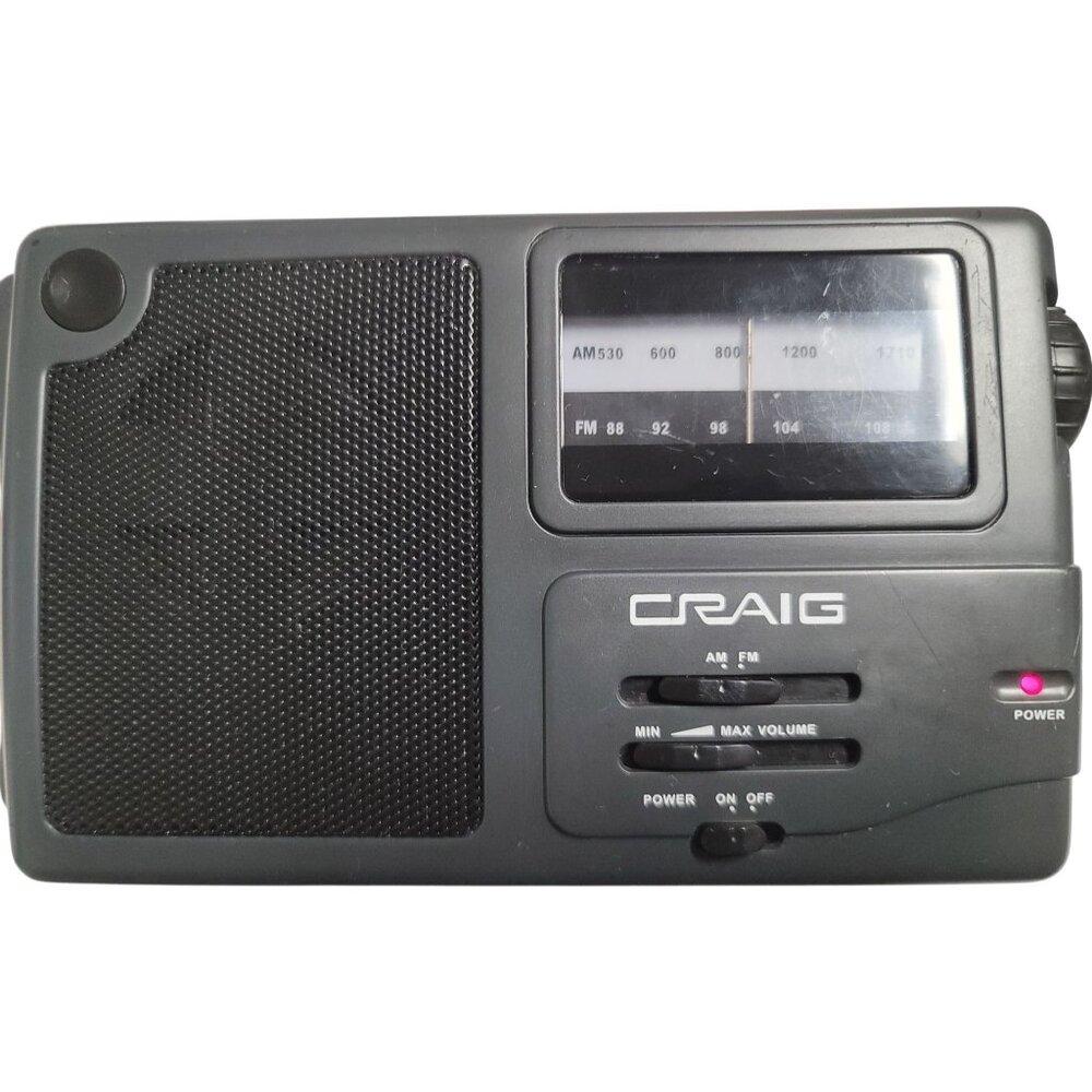 Vintage Craig Portable AM/FM Radio CR4181 - Battery Or DC Powered